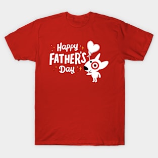 Happy Father Day Bullseye Dog Team Memberta T-Shirt